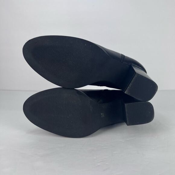 EUC LAMICA Black Soft Leather Block Heel Women's Booties Made in Italy - Picture 10 of 10